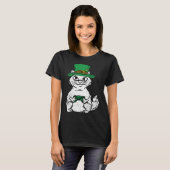 Cat Gamer St Patricks Day Funny Video-game Control T-shirt (Voorkant volledig)
