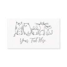 Cat gang Line Art Cartoon illustratie