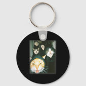 Cat Gang Meme Funny Chaotic Cats Unhinged Feline H Sleutelhanger (Voorkant)