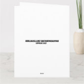 CAT GANGSTER BIRTHDAY OVERGEZET Wenskaart Kaart (Achterkant)