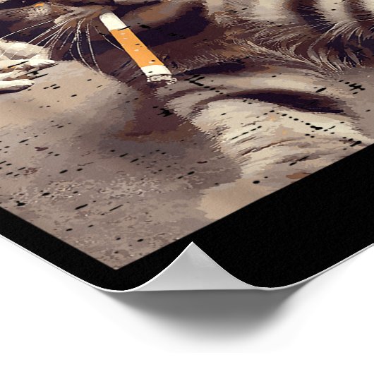 Cat Gangster Street Cats Selfie Funny Meme Humor M Poster (Hoek)