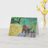 Cat Garden Kaart (Gele Bloem)