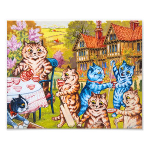 Cat Garden Party Foto Afdruk