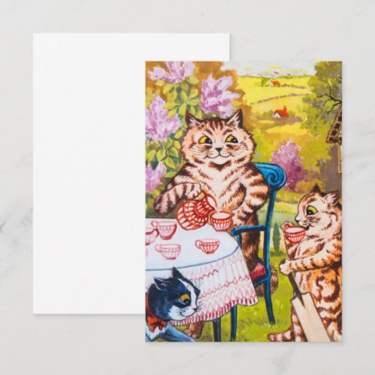 Cat Garden Party Informatiekaartje (Voorkant / Achterkant)