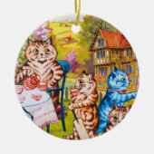 Cat Garden Party Keramisch Ornament (Voorkant)