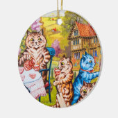 Cat Garden Party Keramisch Ornament (Links)