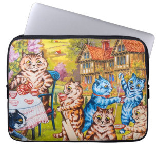 Cat Garden Party Laptop Sleeve