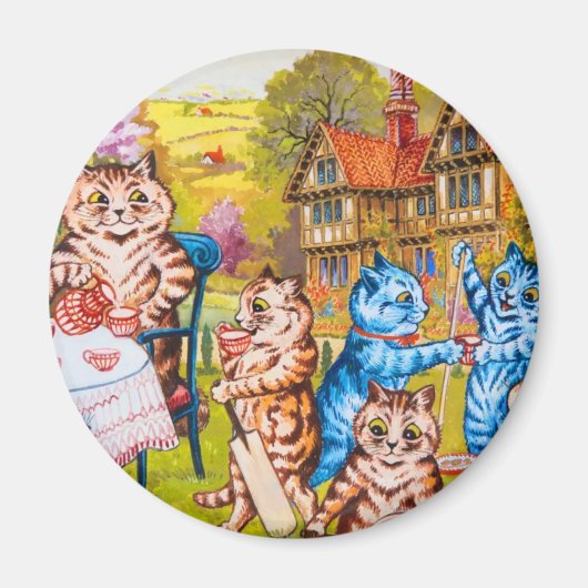 Cat Garden Party Magneet (Voorkant)