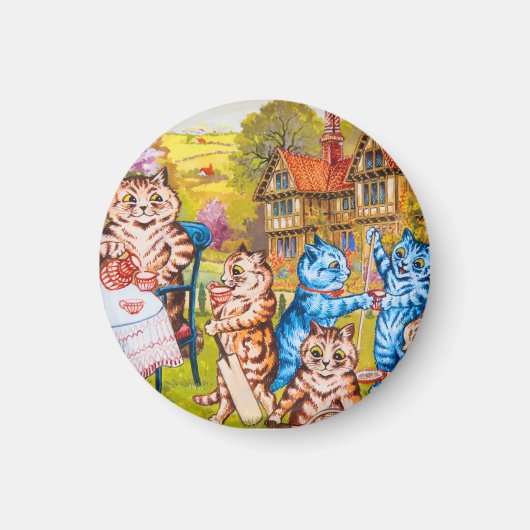 Cat Garden Party Magneet (Voorkant)