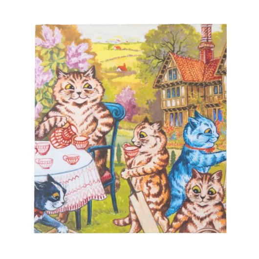 Cat Garden Party Notitieblok (Voorkant)