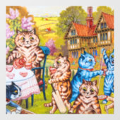 Cat Garden Party Raamsticker (Vel)