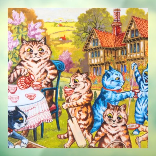 Cat Garden Party Raamsticker (Vel 3)