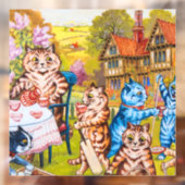 Cat Garden Party Raamsticker (Vel 2)