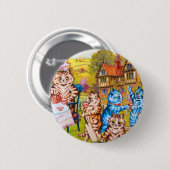 Cat Garden Party Ronde Button 5,7 Cm (Voorkant /achterkant)