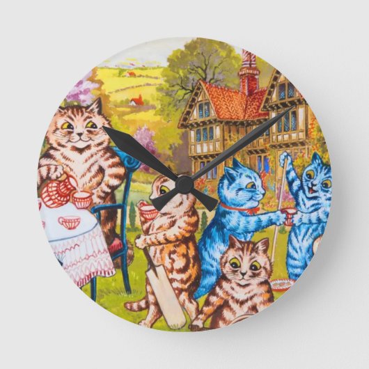 Cat Garden Party Ronde Klok (Voorkant)