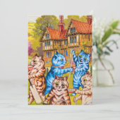 Cat Garden Party Save The Date (Staand voorkant)