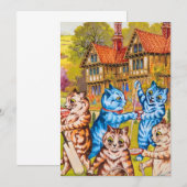 Cat Garden Party Save The Date (Voorkant / Achterkant)