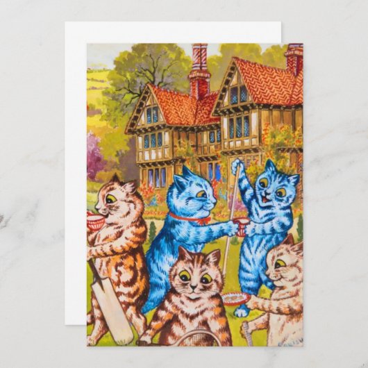 Cat Garden Party Save The Date (Voorkant / Achterkant)