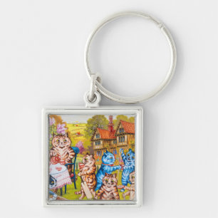 Cat Garden Party Sleutelhanger