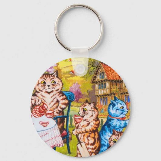 Cat Garden Party Sleutelhanger (Voorkant)
