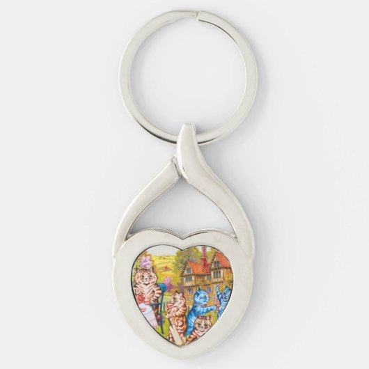 Cat Garden Party Sleutelhanger (Voorkant)