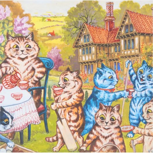 Cat Garden Party Sticker (Voorkant)