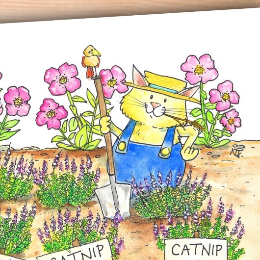 Cat Gardener Briefkaart
