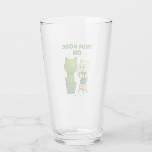 Cat Gardener Topiary Trim Mode Surreal Glas (Achterkant)