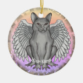 Cat Gargoyle-ornament Keramisch Ornament (Voorkant)
