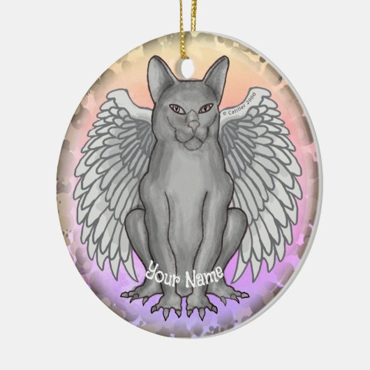 Cat Gargoyle-ornament Keramisch Ornament (Links)