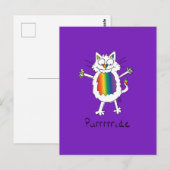 Cat Gay Pride LGBTQ Briefkaart (Voorkant / Achterkant)
