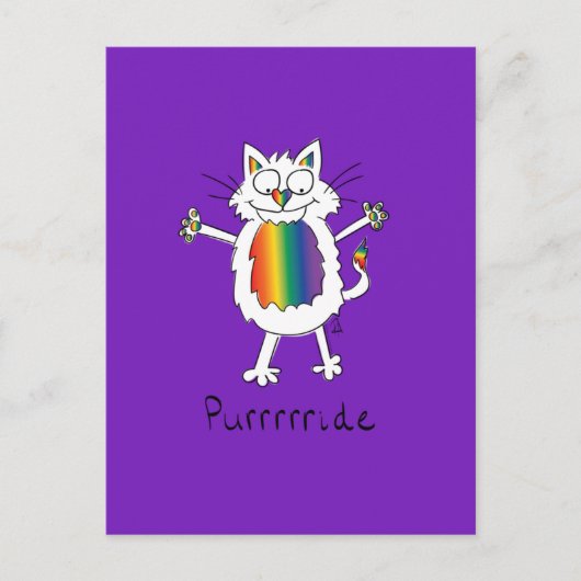 Cat Gay Pride LGBTQ Briefkaart (Voorkant)