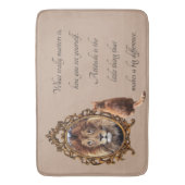 Cat Gazing Mirror Lion Inspirerend tekst Badmat (Voorkant Verticaal)