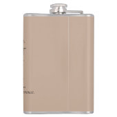 Cat Gazing Mirror Lion Inspirerend tekst  Heupfles (Achterkant)