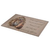 Cat Gazing Mirror Lion Inspirerend tekst Snijplank (Hoek)