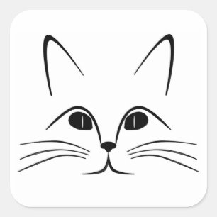 CAT-GEBIED VIERKANTE STICKER