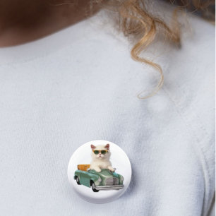 Cat gebruik kinder auto minimalistische elegante t ronde button 5,7 cm