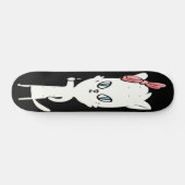 Cat geeft duim op symbool persoonlijk skateboard (Horizontaal)