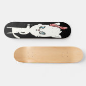 Cat geeft duim op symbool persoonlijk skateboard (Horizontaal)
