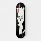 Cat geeft duim op symbool persoonlijk skateboard (Voorkant)