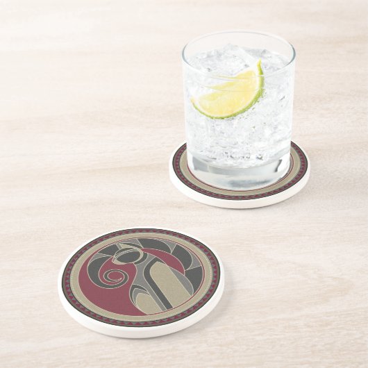 Cat-geest Zandsteen Onderzetter (Zijkant)