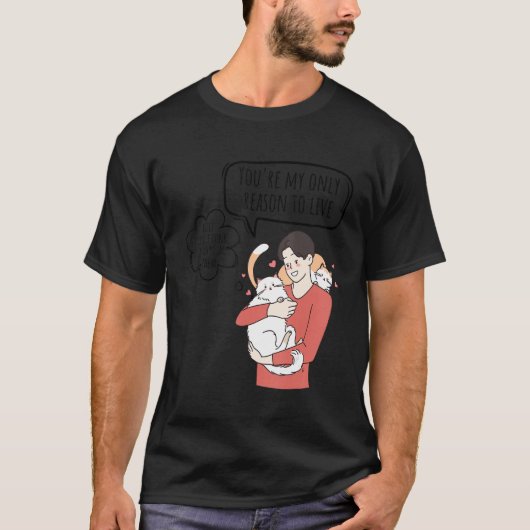 Cat  Gen Z  Nihilism Existential Crisis Dank Meme T-shirt (Voorkant)