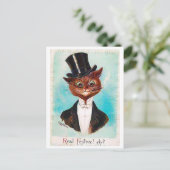 Cat Gentleman, Louis Wain Briefkaart (Staand voorkant)