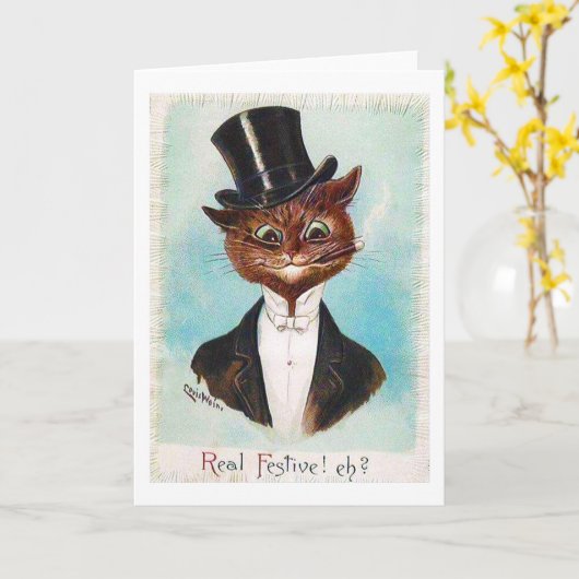 Cat Gentleman, Louis Wain Kaart (Gele Bloem)