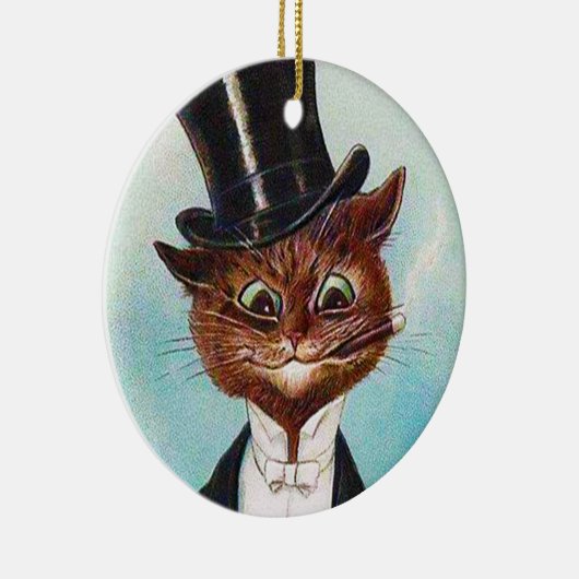 Cat Gentleman, Louis Wain Keramisch Ornament (Rechts)