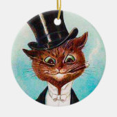 Cat Gentleman, Louis Wain Keramisch Ornament (Voorkant)