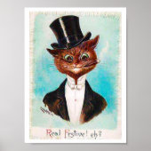 Cat Gentleman, Louis Wain Poster (Voorkant)