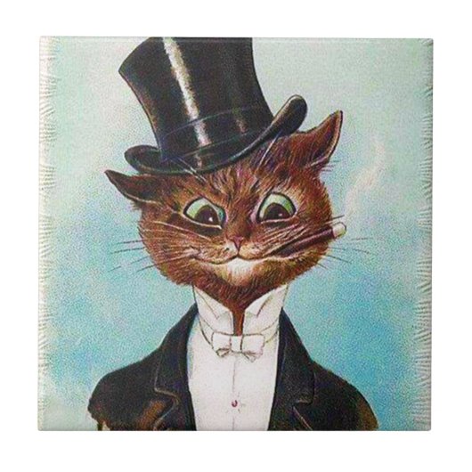 Cat Gentleman, Louis Wain Tegeltje (Voorkant)