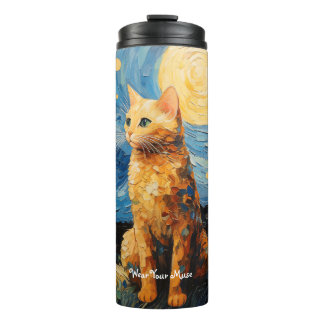 Cat gepersonaliseerde thermische tumbler thermosbeker