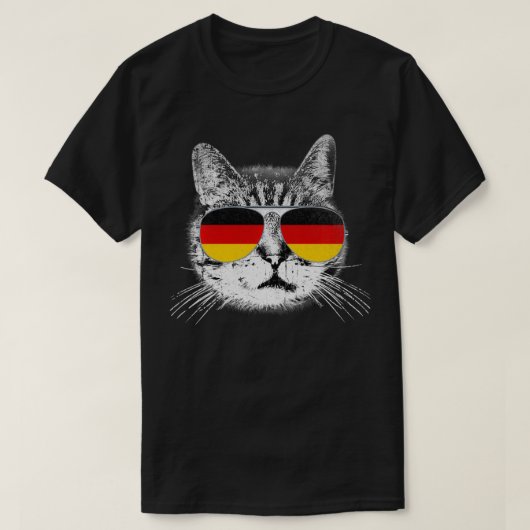 Cat Germany German Flag Country Retro Funny Top (Design voorkant)